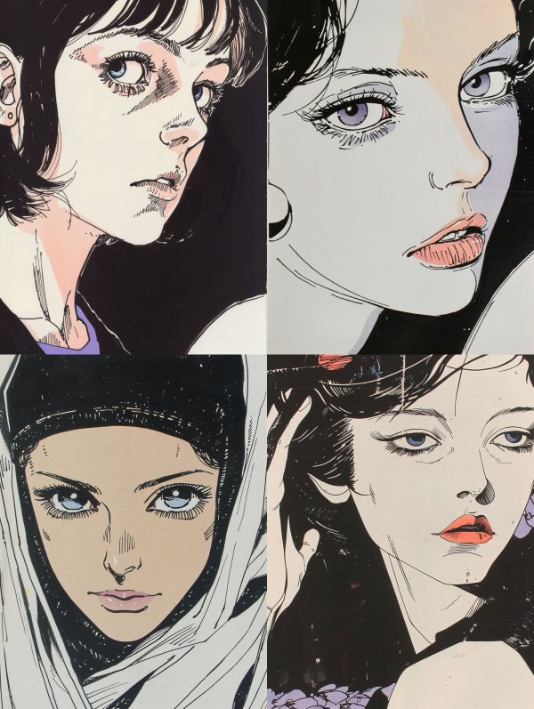 Moody Noir Manga Portrait