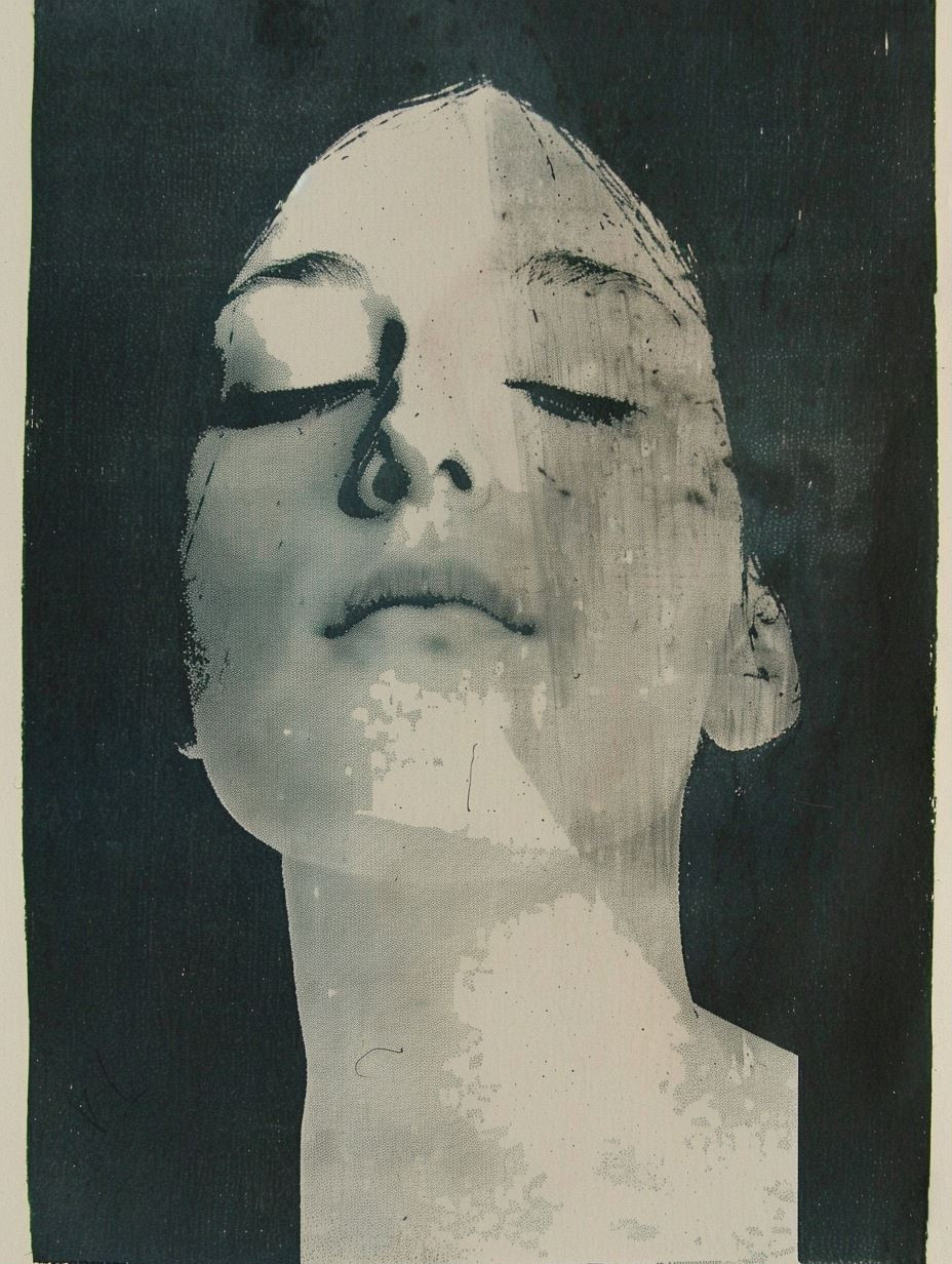 Ethereal Monochrome Screen Print