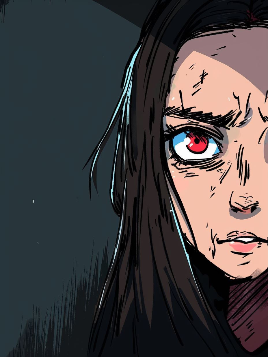 Grim Dark Anime Portrait