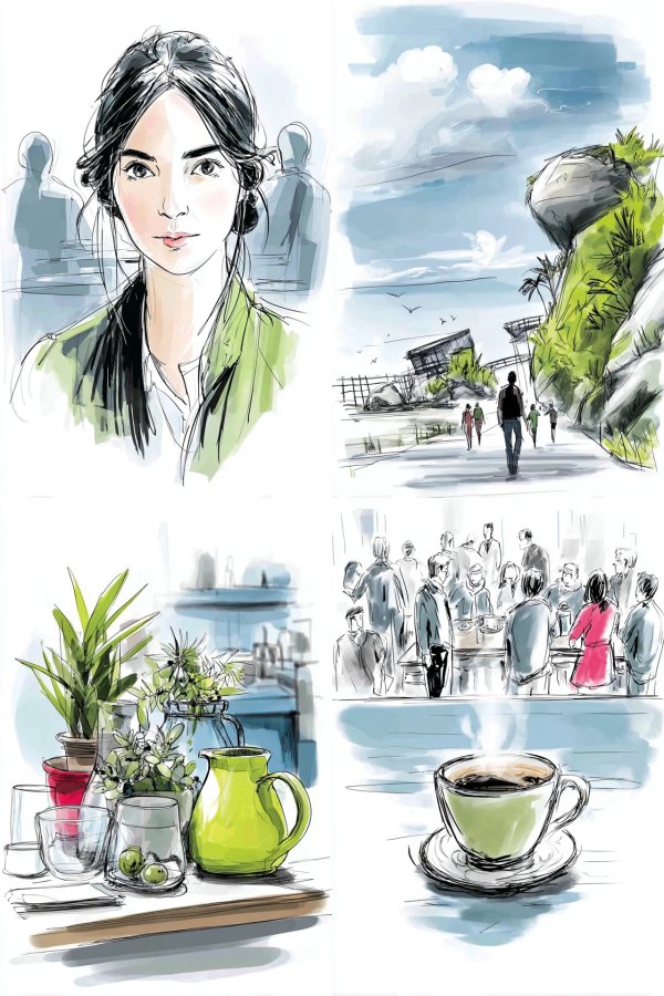 Urban Sketch Elegance
