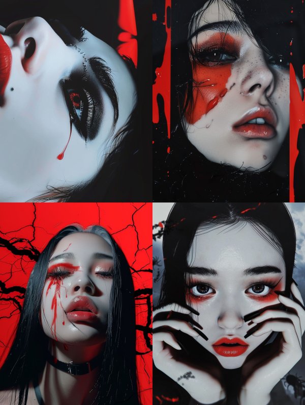 Crimson Gothic Elegance