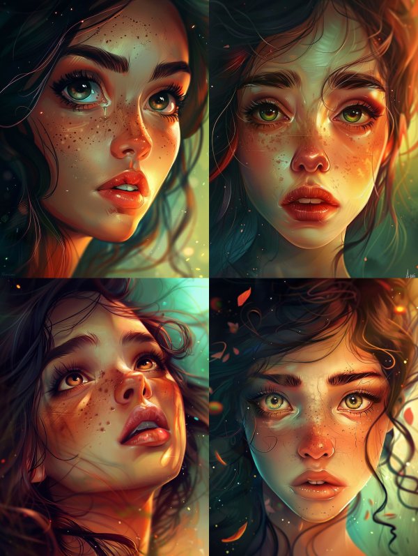 Ethereal Gaze of Sorrow