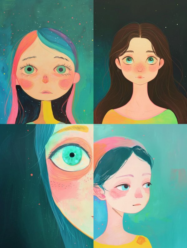 Melancholic Pastel Portrait Study
