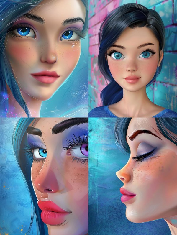 Ethereal Azure Dream Portrait
