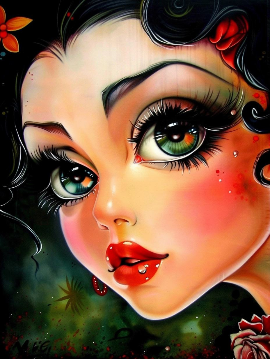 Vintage Pinup Glamour Portrait