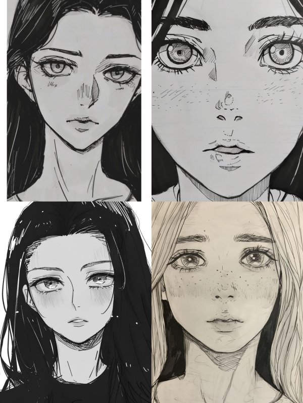 Ink Noir Manga Portrait