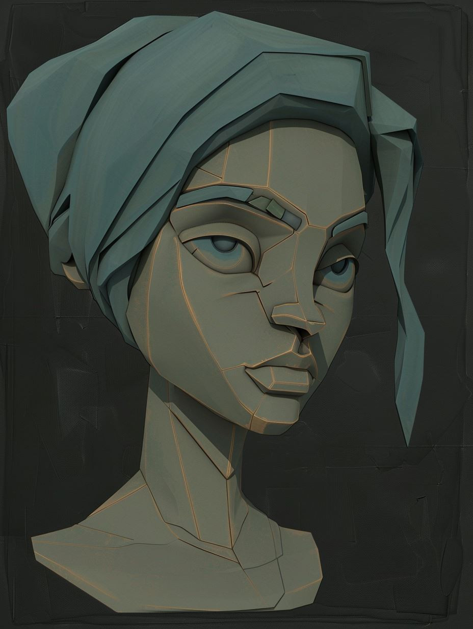 Angular Low Poly Portrait