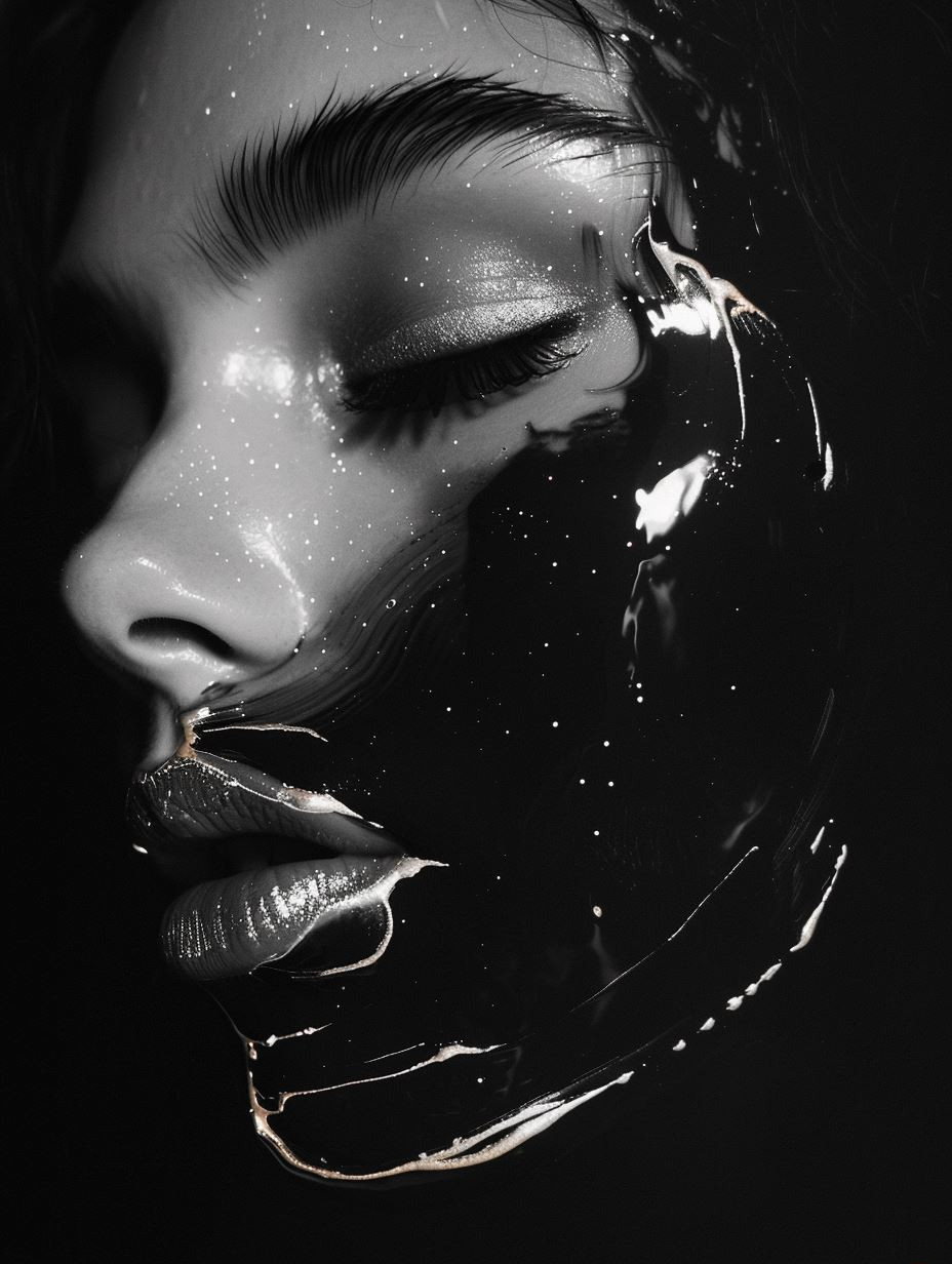 Fractured Gilded Porcelain Portrait