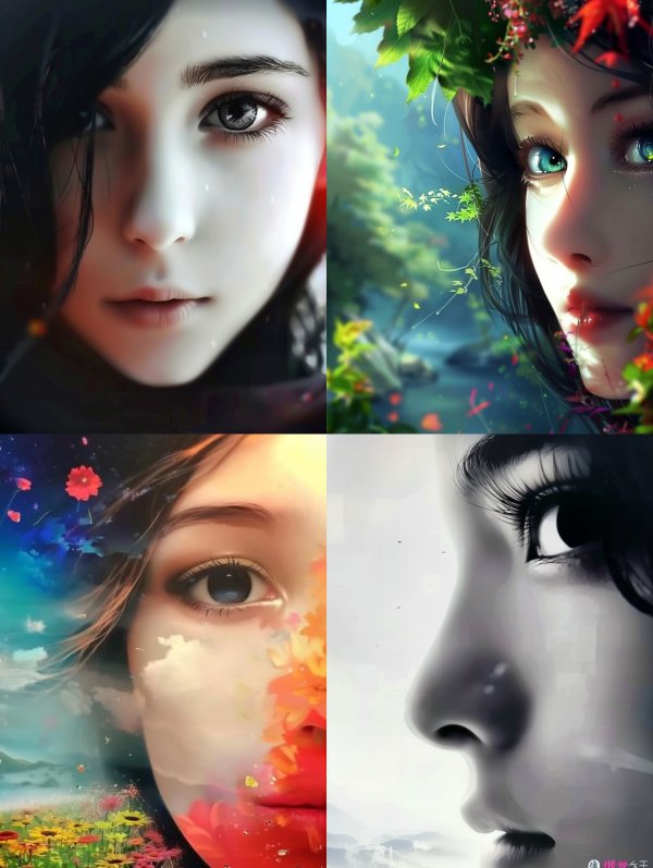 Ethereal Noir Gaze