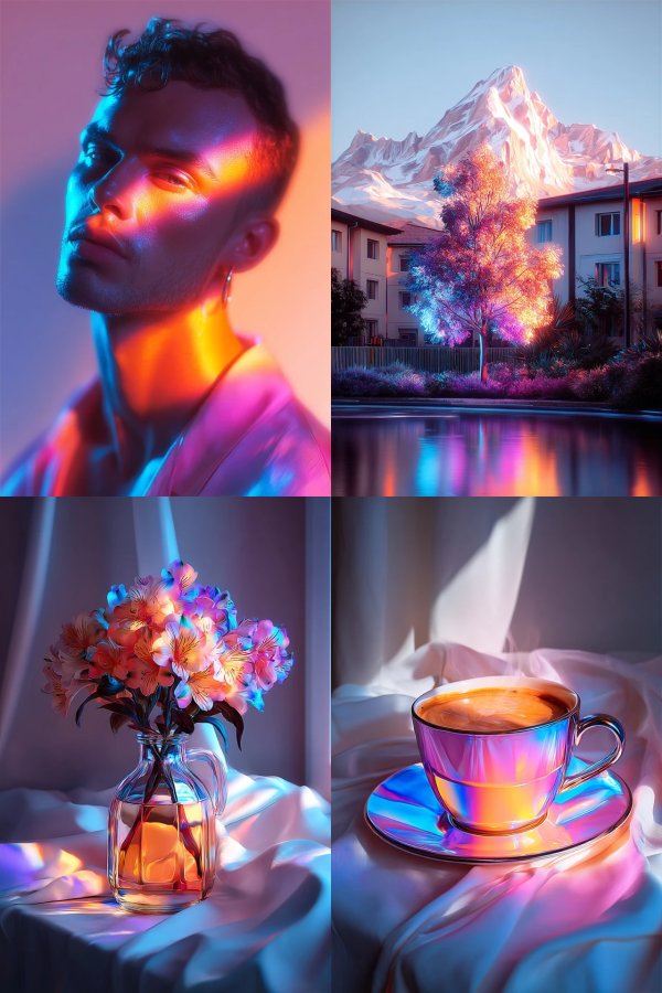 Neon Prism Portrait