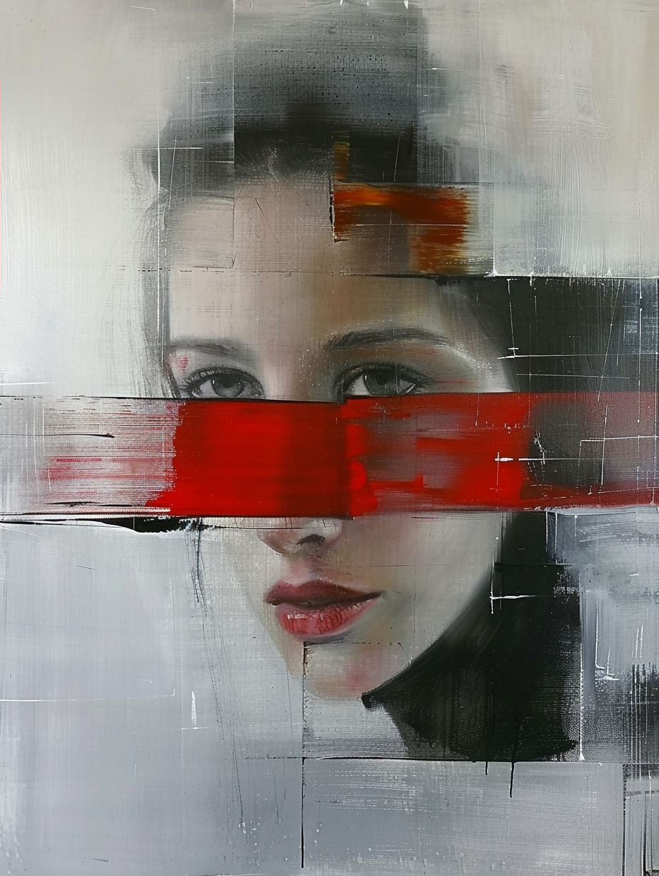 Fragmented Crimson Gaze