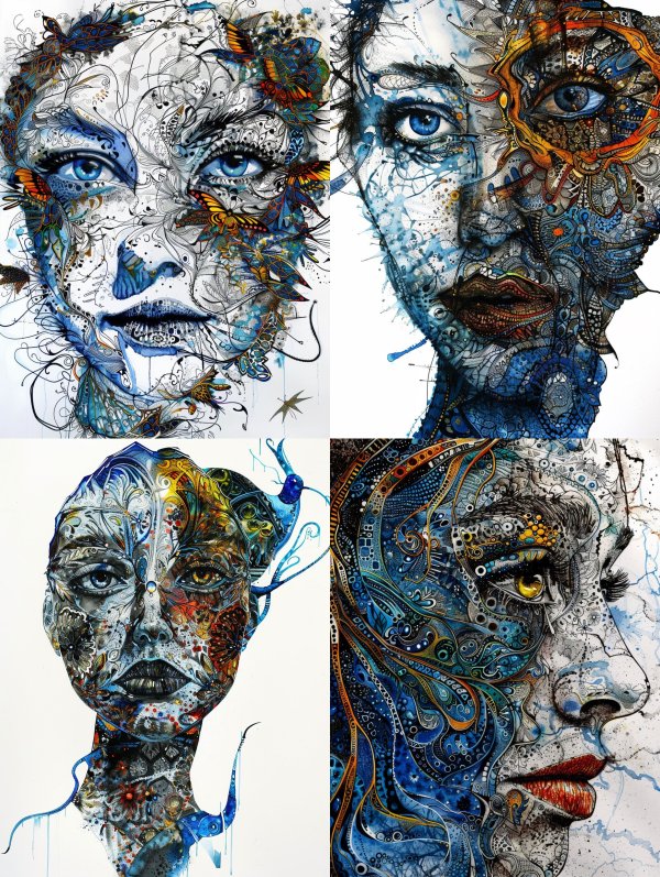 Azure Butterfly Dream Portrait