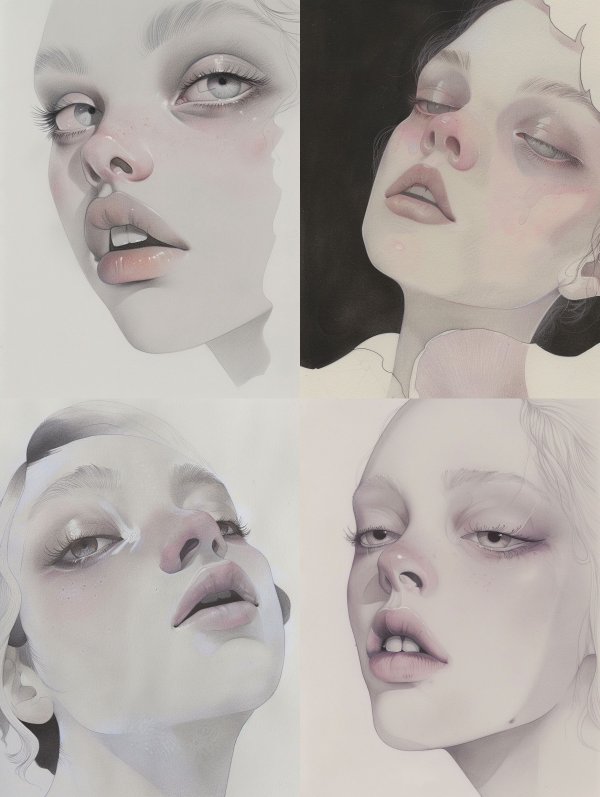 Ethereal Graphite Portrait Study