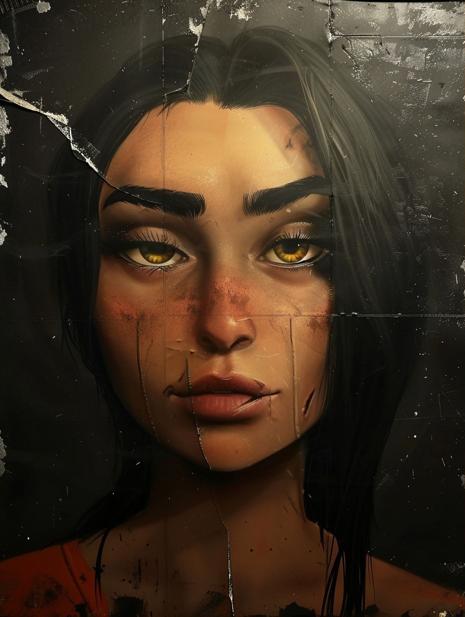 Shadowed Gaze of Amber Light
