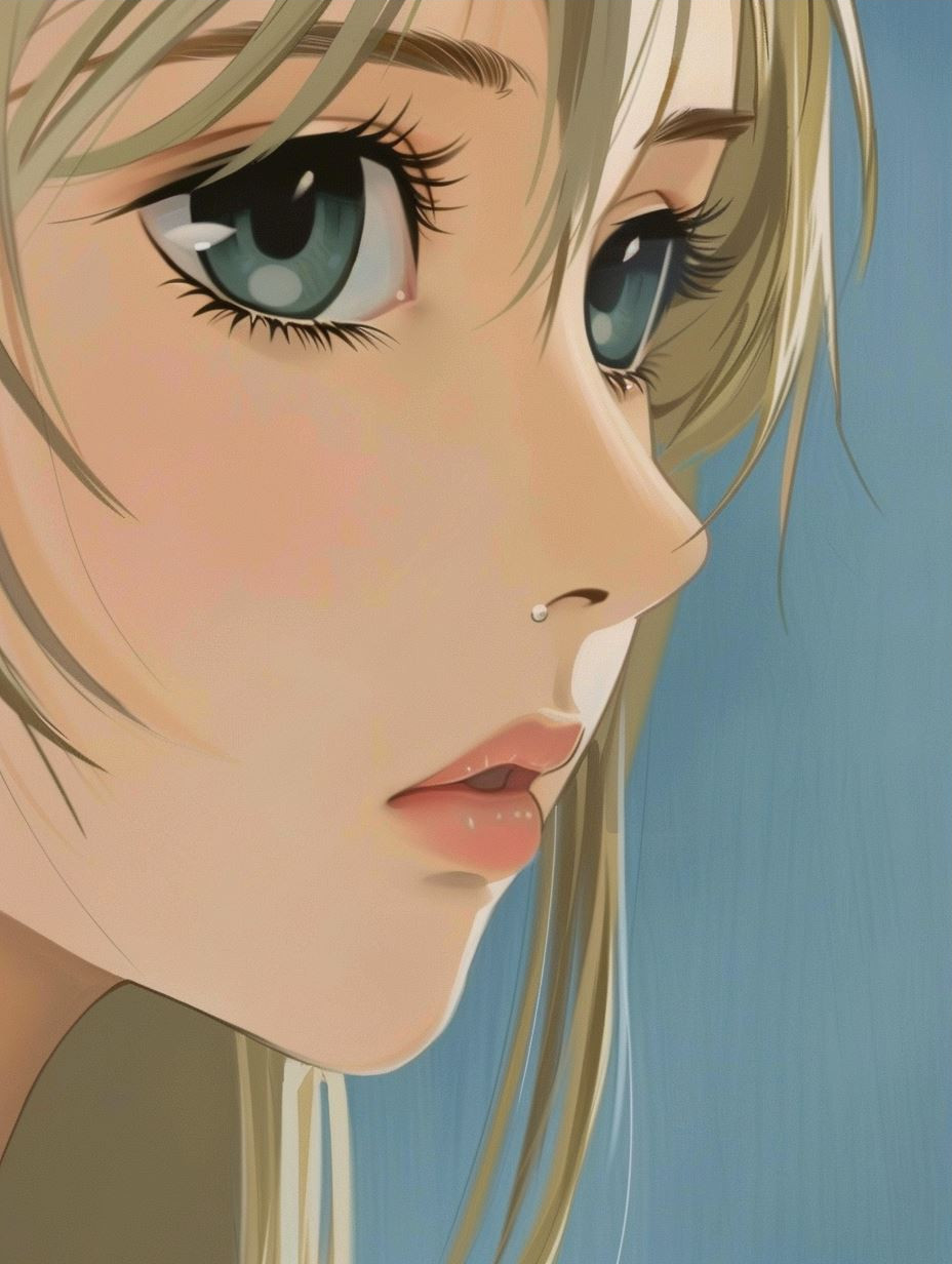 Minimalist Modern Anime Portrait - Image 3