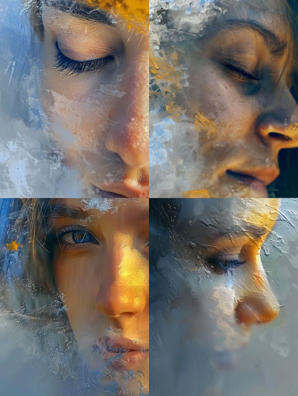 Frozen Gaze in Crystal Ice