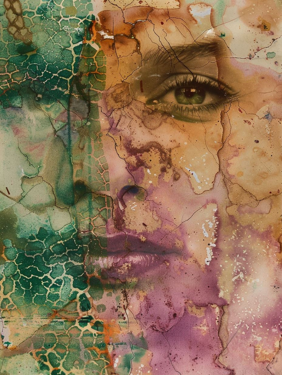 Fragmented Soul in Watercolor