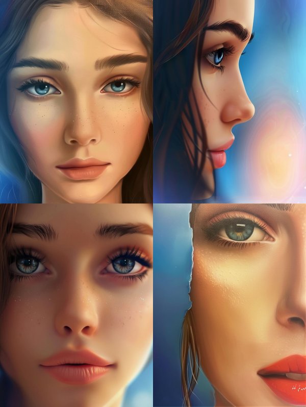Ethereal Azure Gaze