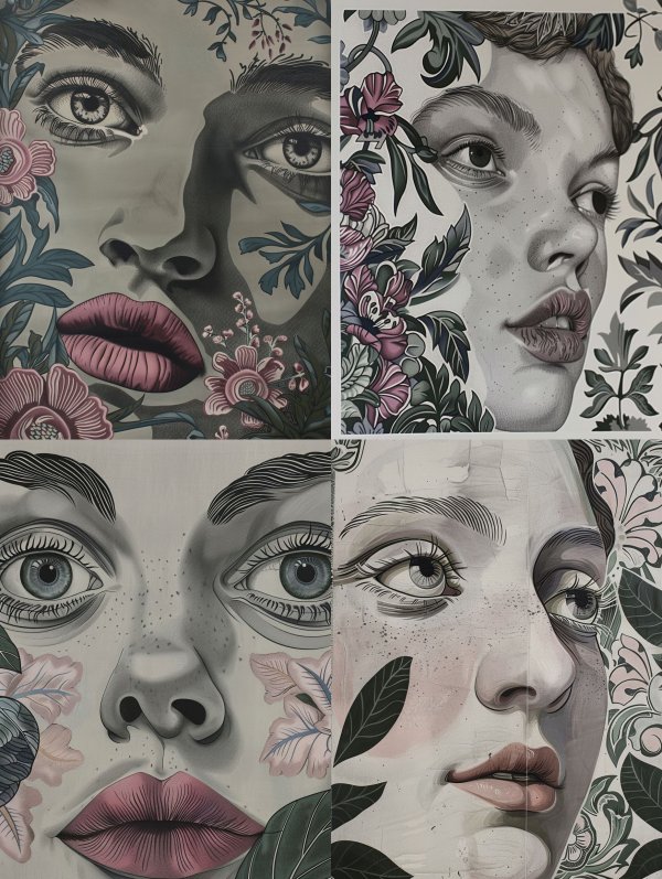 Botanical Surrealism Portrait Study