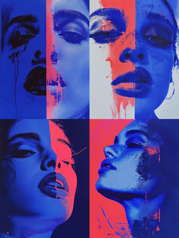 Neon Duality Portrait