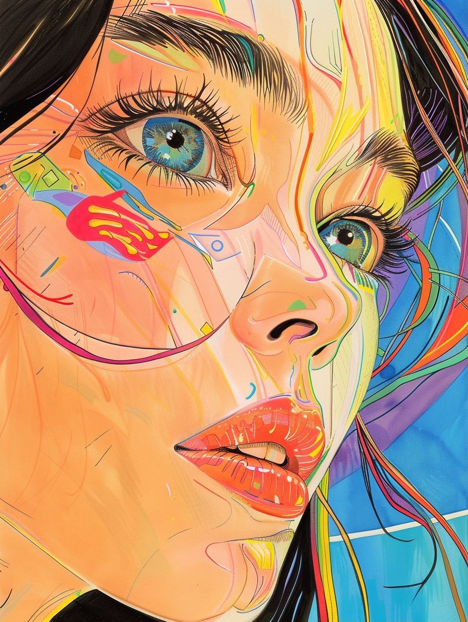 Neon Prism Portrait