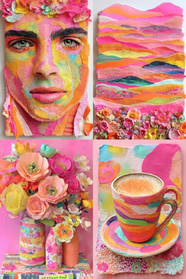 Prismatic Textile Portrait