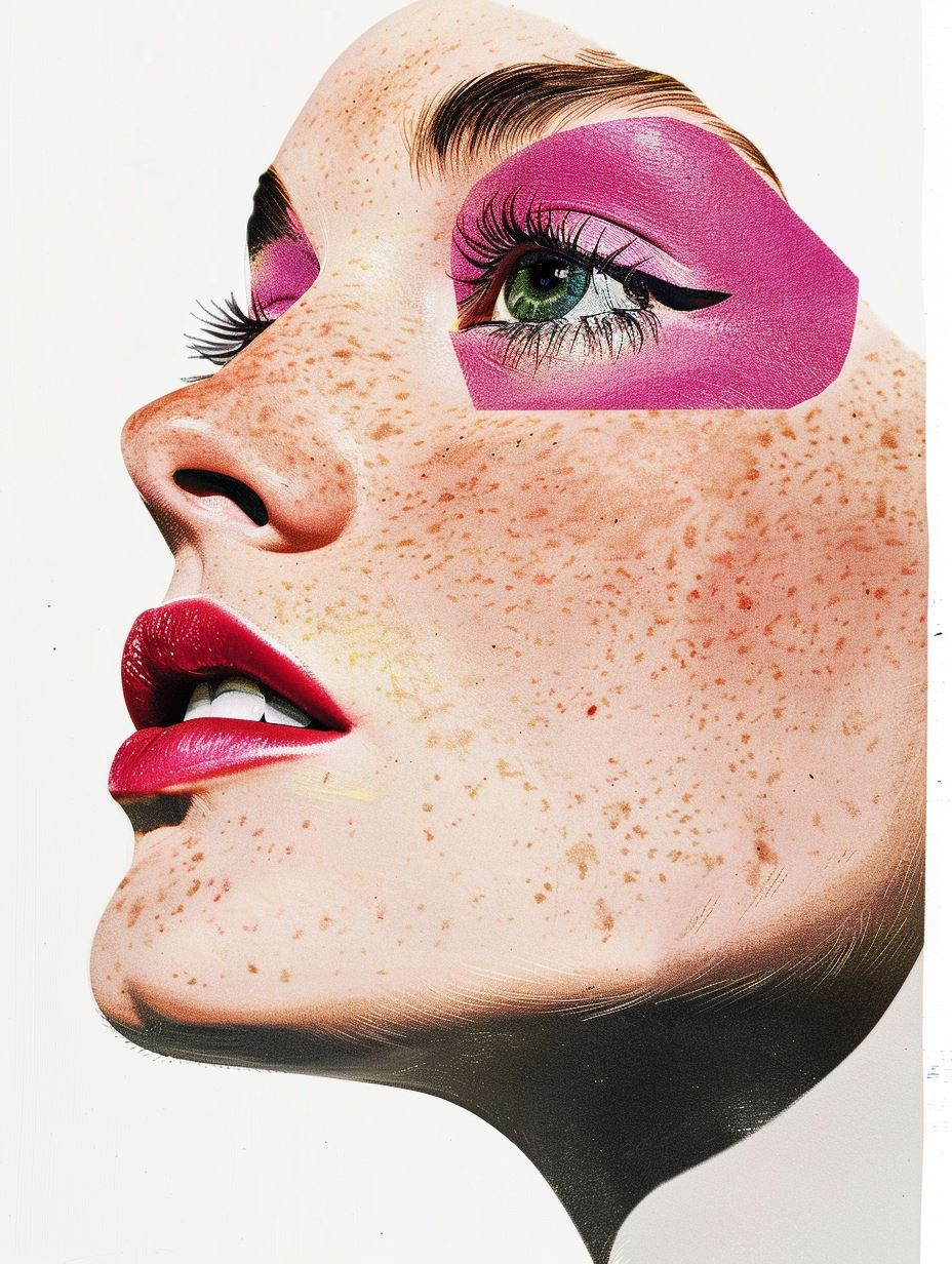 Neon Pop Surrealist Portrait