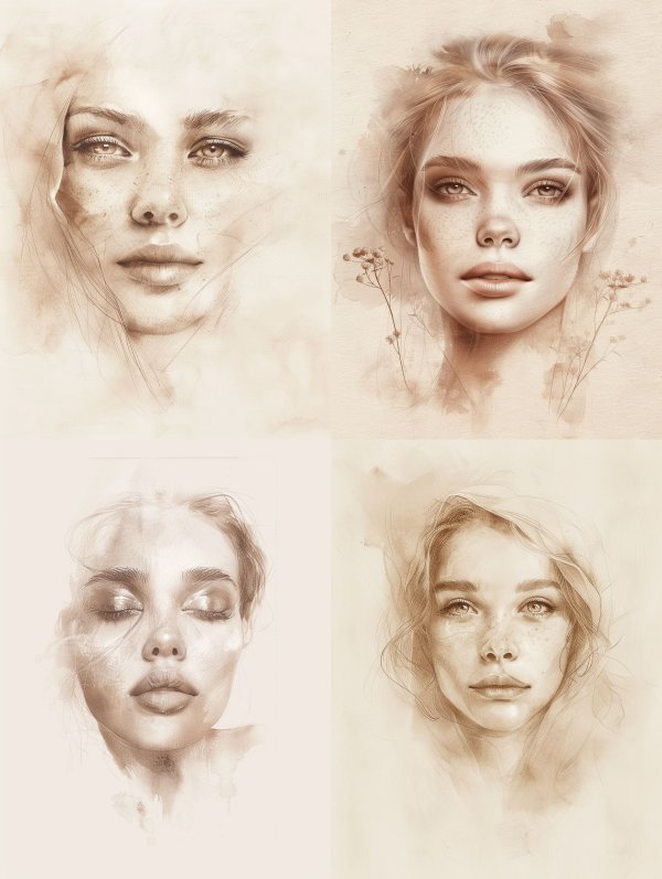 Sepia Ethereal Sketch