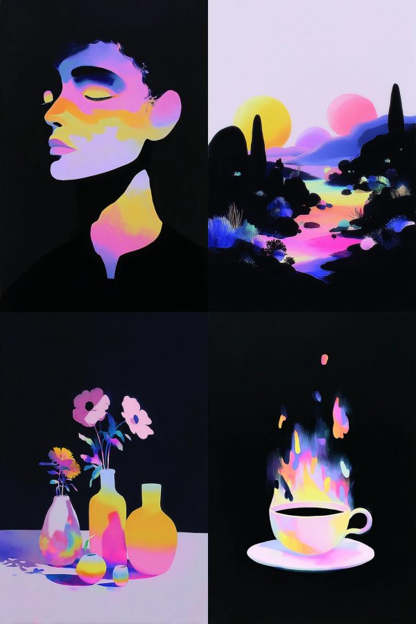 Neon Prism Silhouette