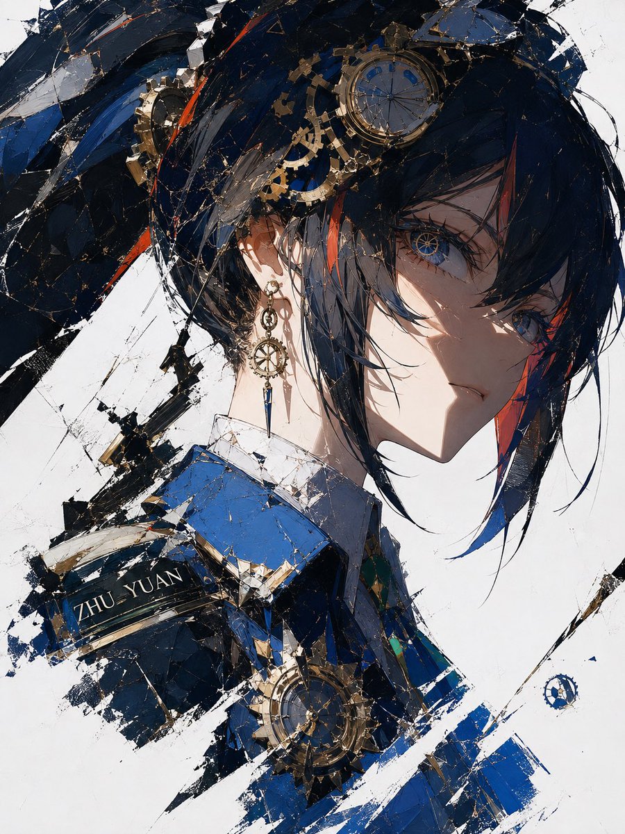 Cyber-Clockwork Palette Knife Art