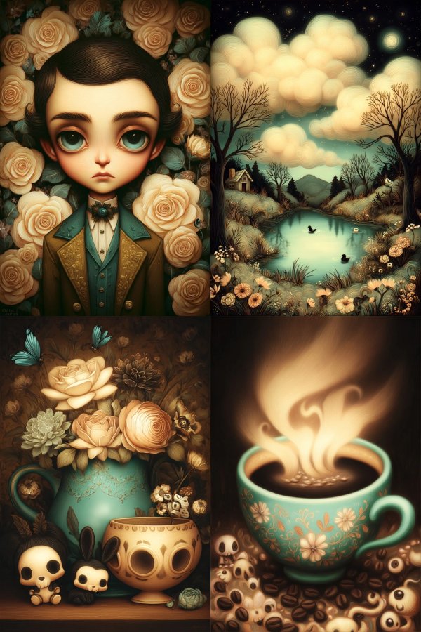 Floral Melancholy Portrait
