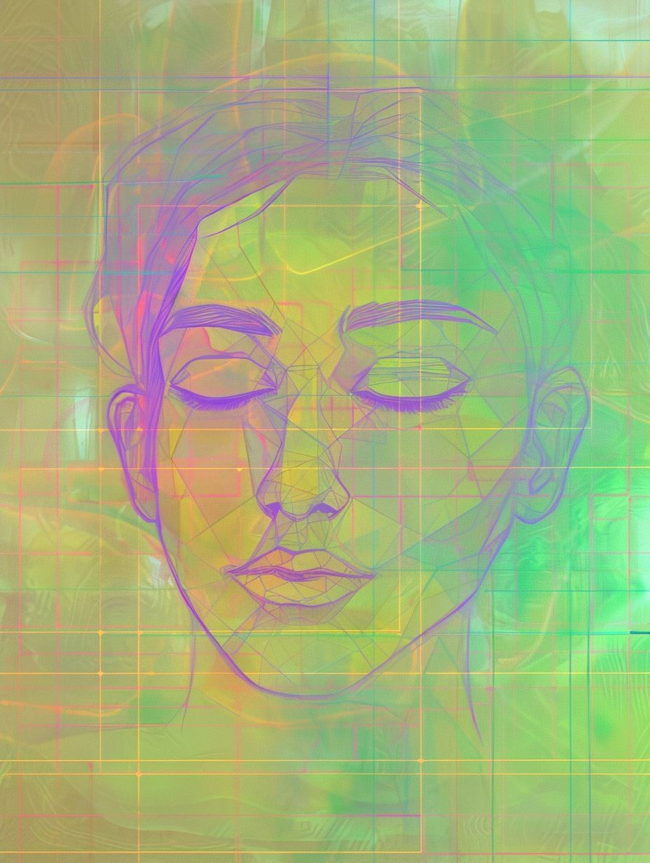 Prismatic Wireframe Portrait