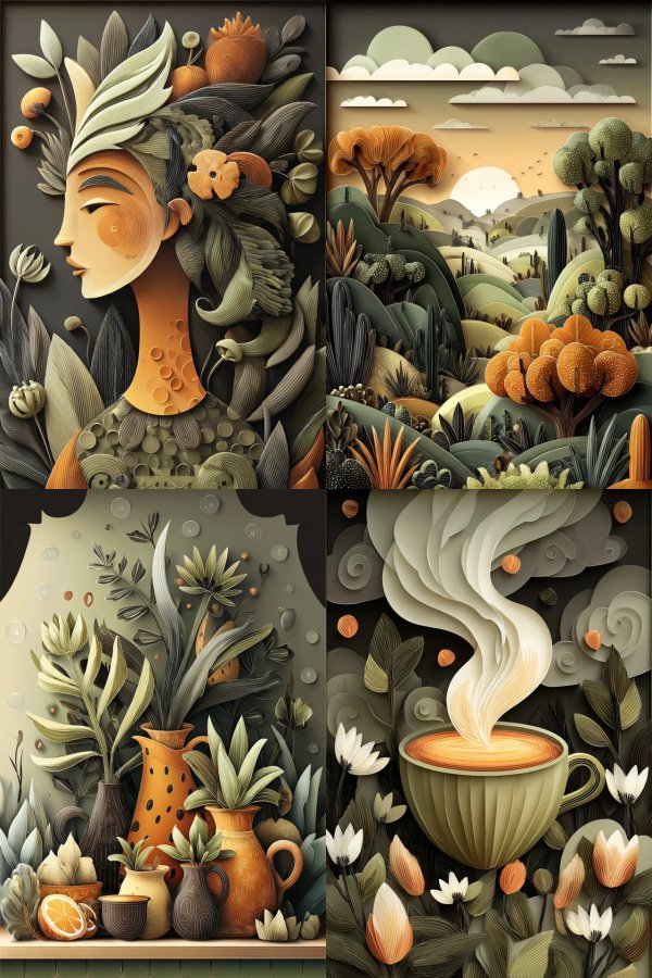 Paper Flora Portrait