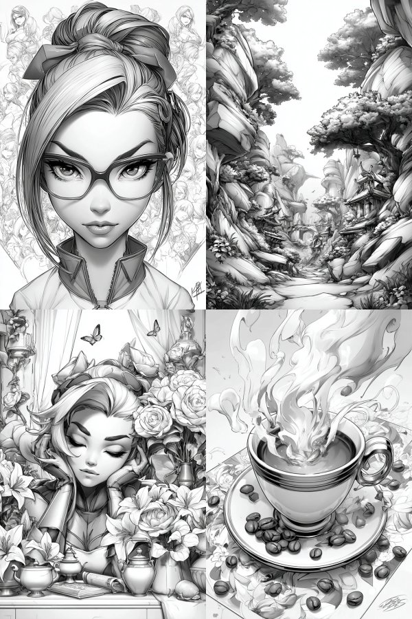 Monochrome Ink Elegance