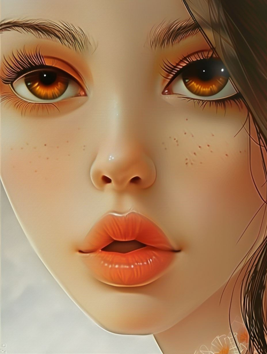 Golden Gaze Hyper-Realistic Portrait