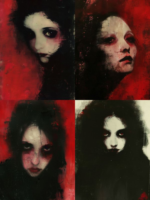 Crimson Shadow Portrait