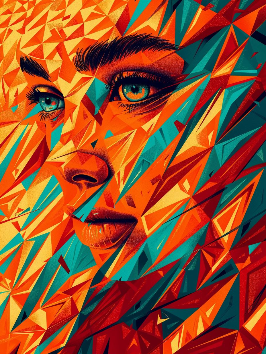 Prismatic Geometric Portrait Study