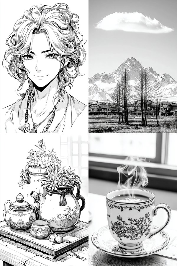 Ink Elegance Portrait