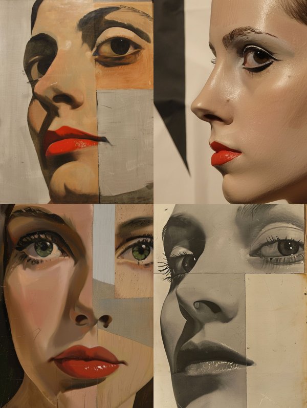 Fragmented Portraits of Feminine Grace