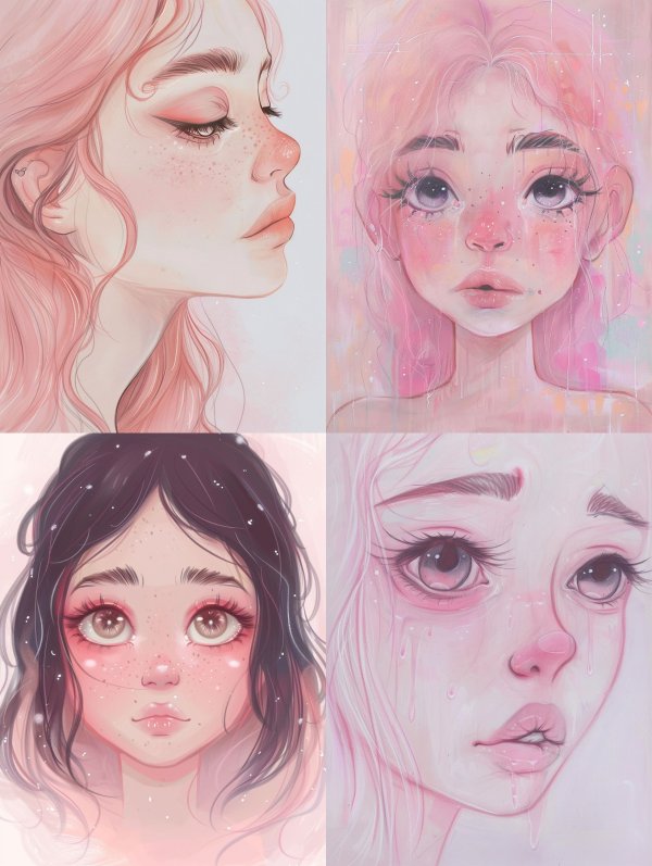 Soft Pastel Dream Portrait