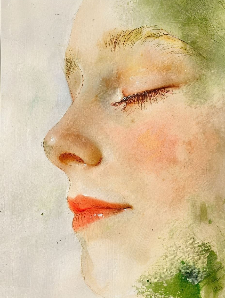 Ethereal Botanical Portrait Study