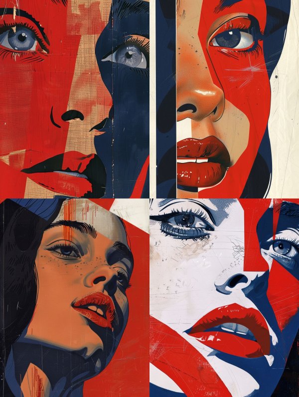 Dual Contrast Pop Art Portrait