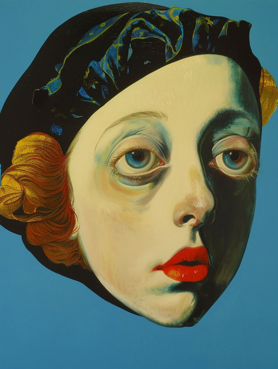 Hyper-Realistic Gaze in Blue
