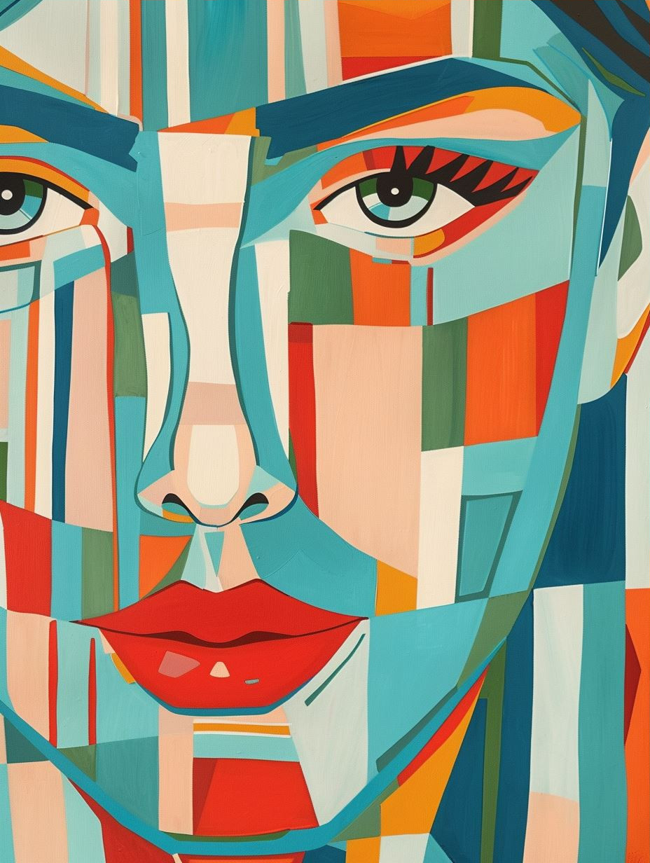 Geometric Prism Portrait Study