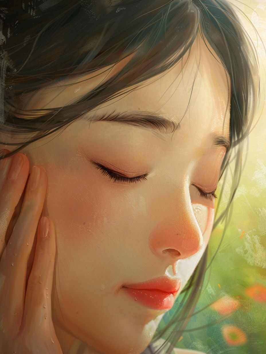 Ethereal Glow Anime Portrait
