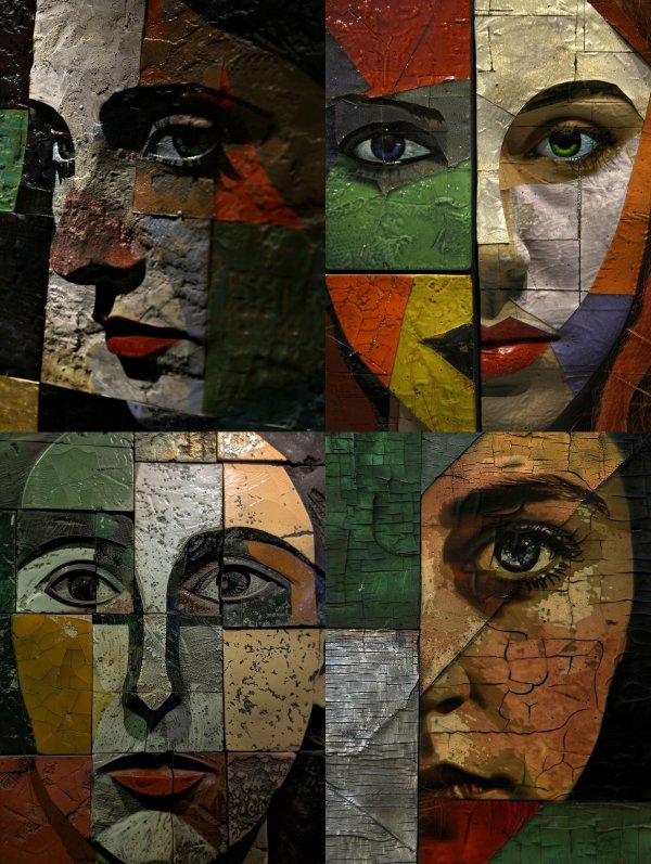 Fragmented Soul in Mixed Media
