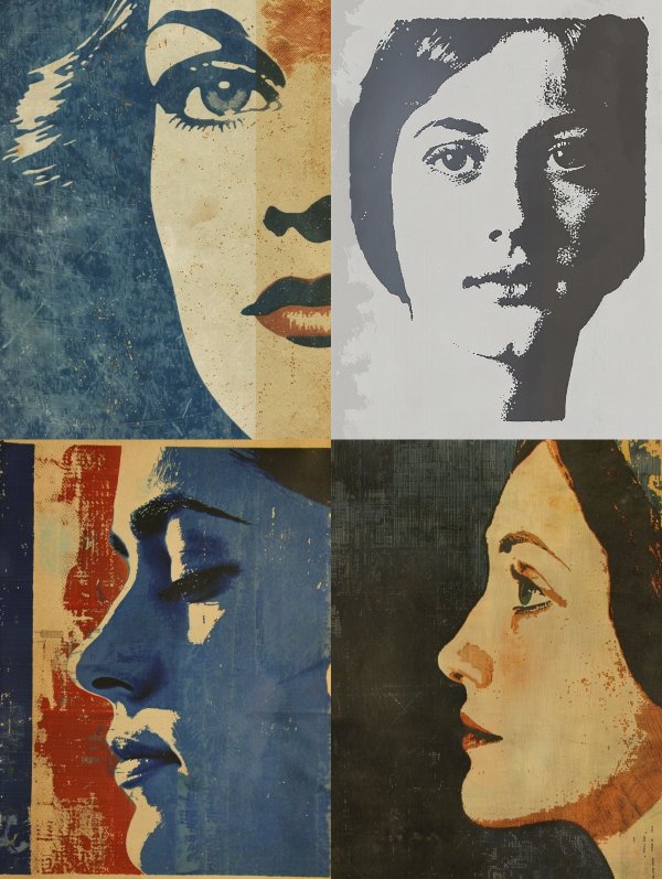Vintage Pop Art Portrait