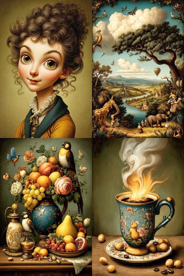 Whimsical Vintage Portrait