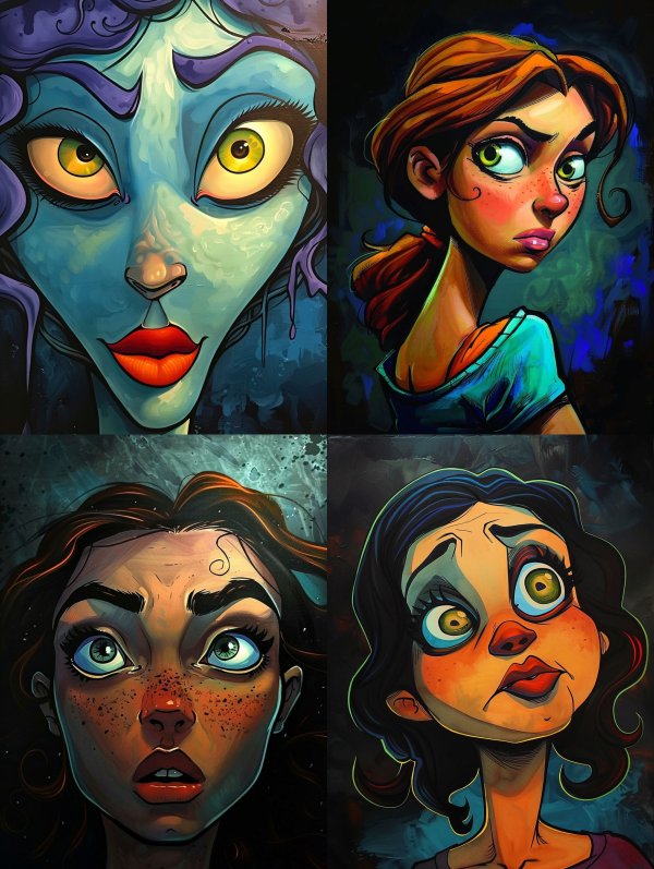 Ethereal Azure Gaze Portrait