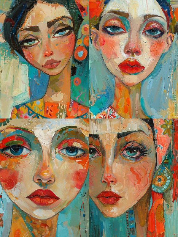 Vibrant Palette Impressionist Portrait